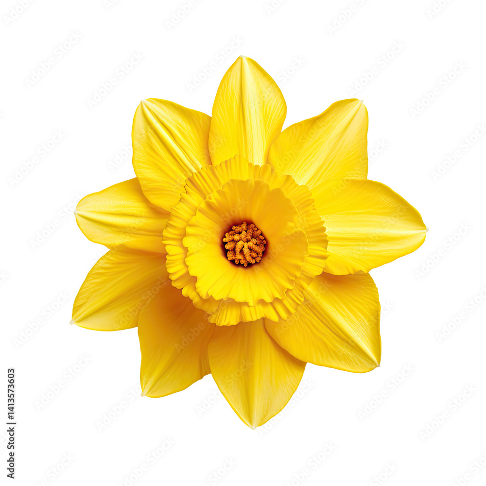 Yellow Daffodil Bloom on transparent background Yellow Daffodil Bloom on transparent background