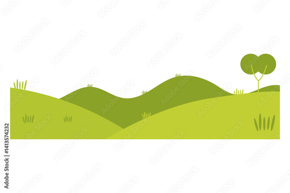 Obraz premium Green Field Nature