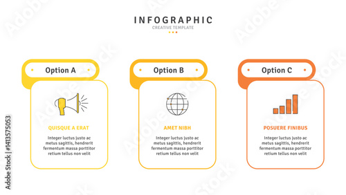 Business infographic template with modern design elements and icons in vector 