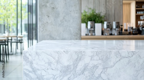 Wallpaper Mural Modern minimalist interior design white marble bar counter Torontodigital.ca