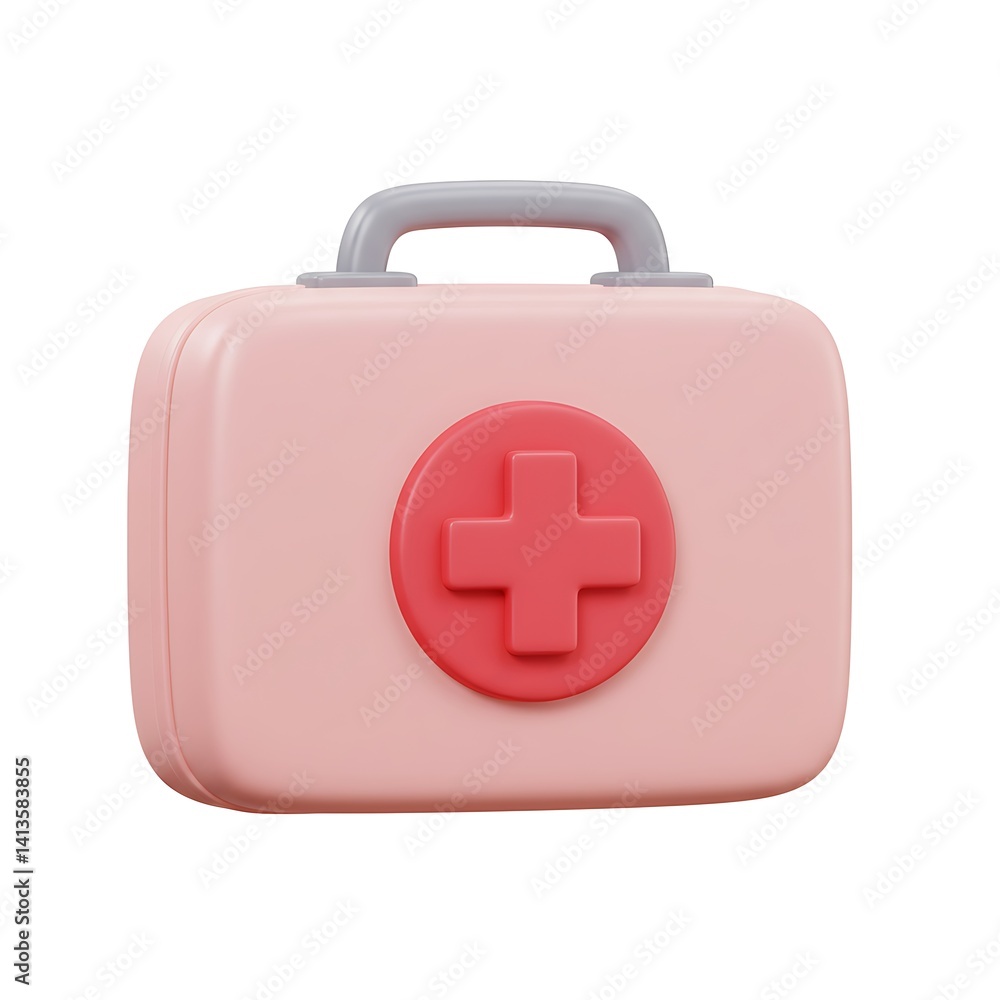 Fototapeta premium Medical first aid kit 3D illustration