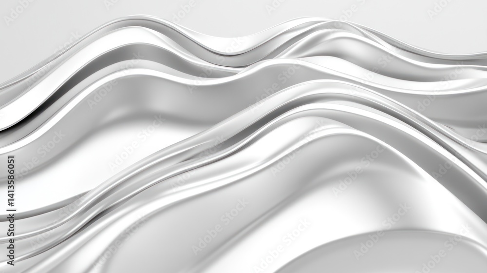 Obraz premium Abstract White Waves