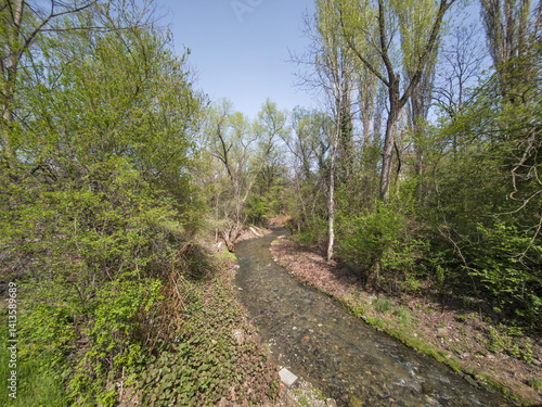Obraz na płótnie Spring Landscape of South Park in city of Sofia, Bulgaria w salonie