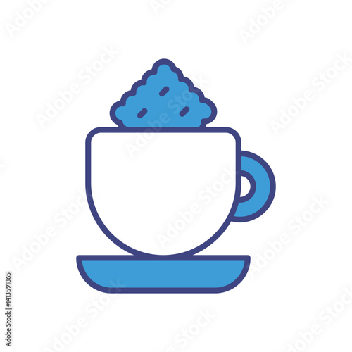 With Biscuits icon vector stock illustration