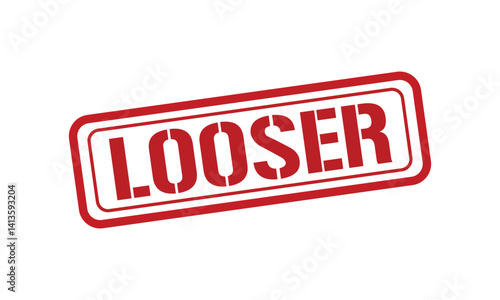 LOOSER red stamp text vector, rubber stamp