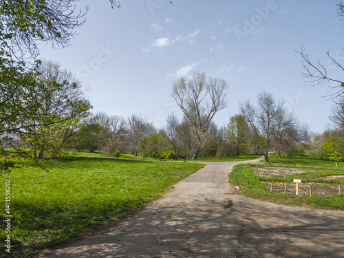 Obraz na płótnie Spring Landscape of South Park in city of Sofia, Bulgaria w salonie