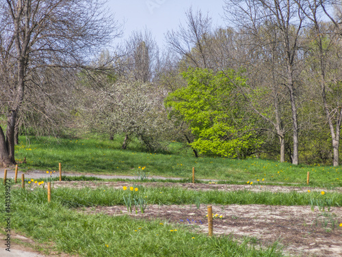 Obraz na płótnie Spring Landscape of South Park in city of Sofia, Bulgaria w salonie