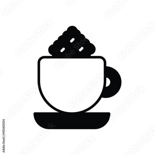 With Biscuits icon vector stock illustration