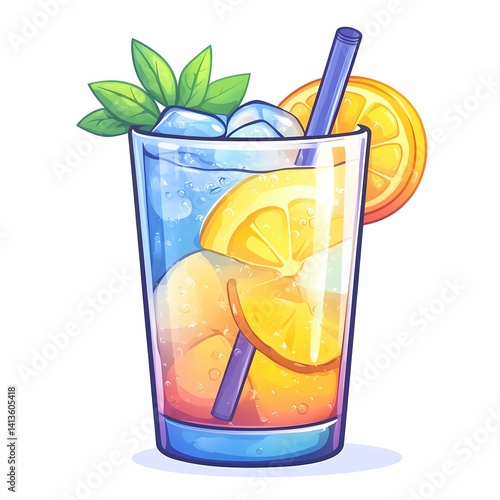 Refreshing Citrus Cocktail with Lemon and Mint Vibrant Summer Mocktail Recipe for a Cool Party Drink