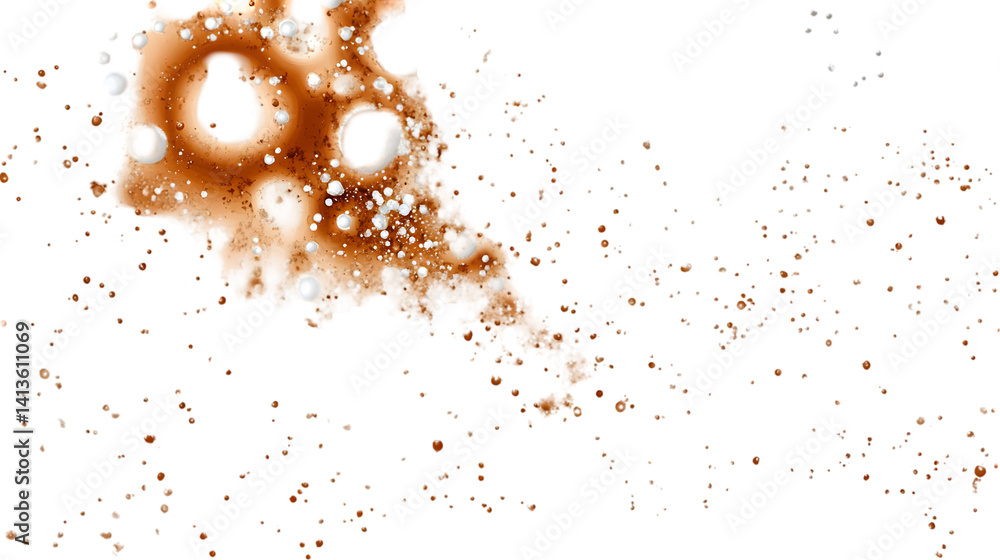 Abstract Fluid Splash in Orange and Brown with Transparent Black Background Abstract Fluid Splash in Orange and Brown with Transparent Black Background