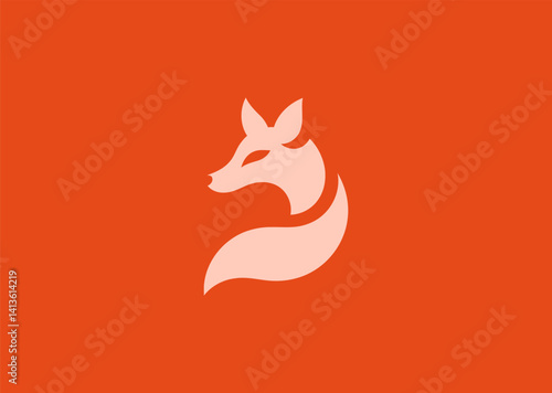 Fox logo with clever and sleek character