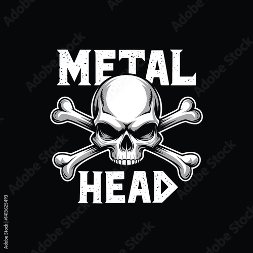 Skull Vector and Typography T-Shirt Design for Bold Street wear Style