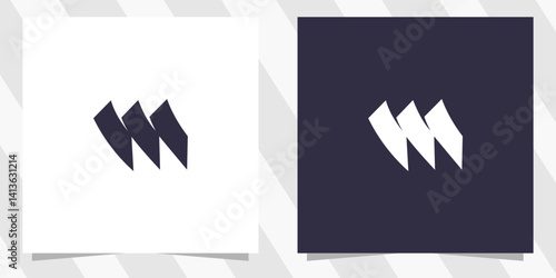 letter w logo design vector