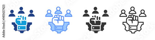Autonomy icon set multiple style collection