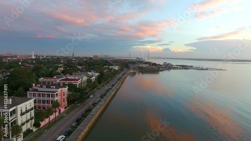 Coast of Charleston South Carolina at sunrise 