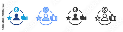 Fulfillment icon set multiple style collection