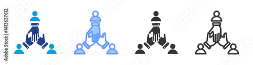 Involvement icon set multiple style collection