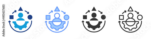 фотографія Adaptability icon set multiple style collection