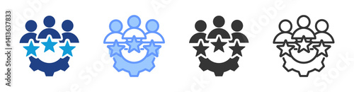 Loyalty icon set multiple style collection