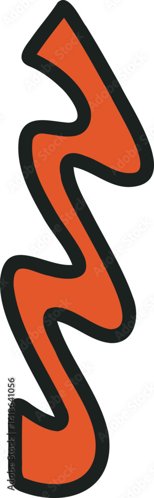 Naklejka premium Bold Zigzag Line