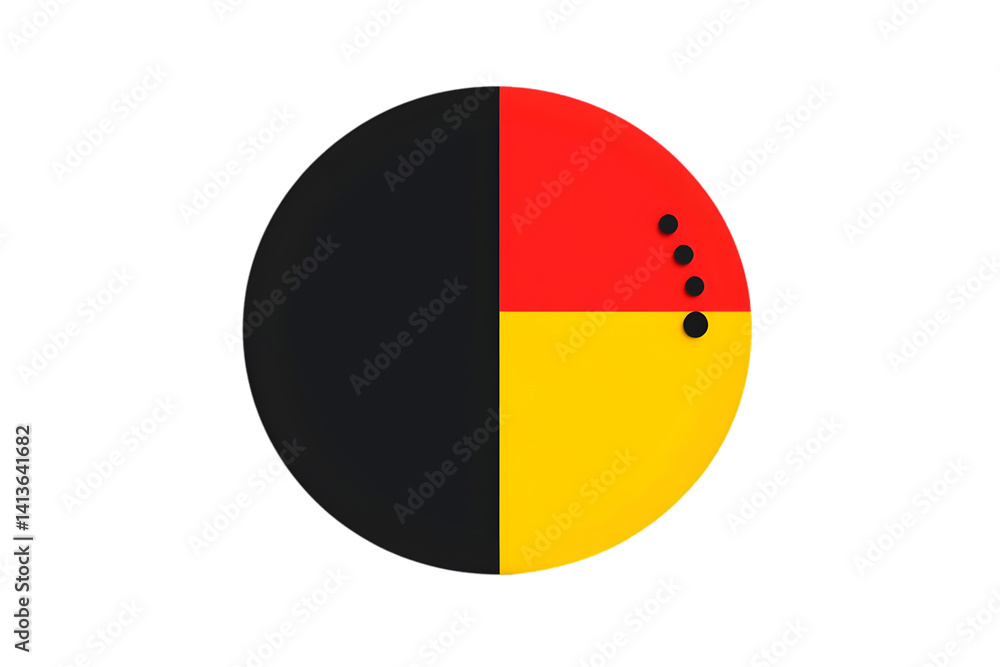 Fototapeta premium Geometric Illustration Of Colorful Circle Shape On Isolated Background