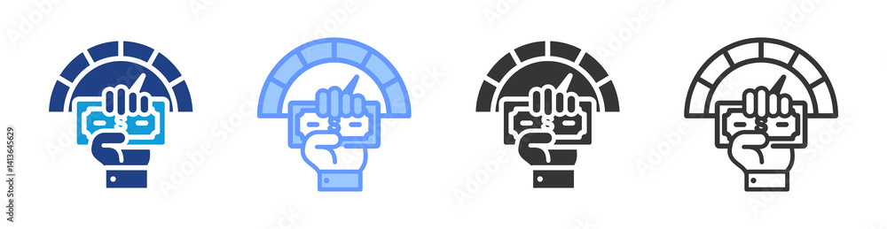 Pay For Performance icon set multiple style collection Pay For Performance icon set multiple style collection