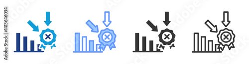 Poor Performance icon set multiple style collection