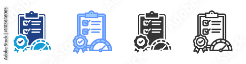 Performance Standart icon set multiple style collection