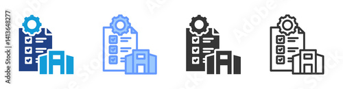 Supplier Management icon set multiple style collection