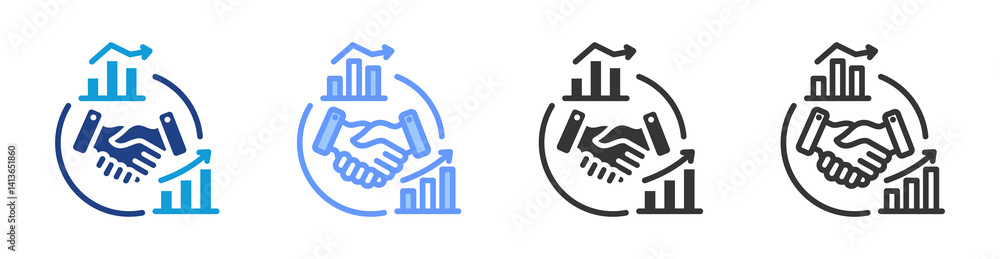 Acquisition icon set multiple style collection Acquisition icon set multiple style collection