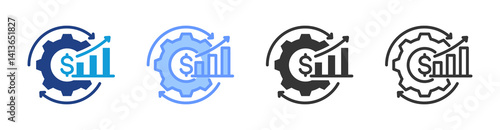 Optimization icon set multiple style collection