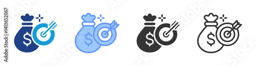 Effectiveness icon set multiple style collection