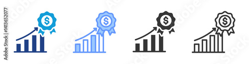 Incentives icon set multiple style collection