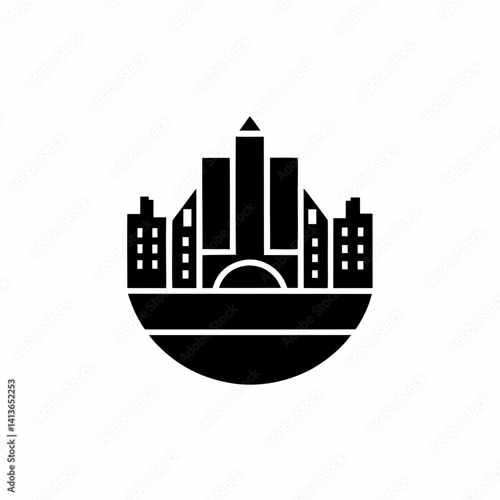 Fototapeta premium creative details Cityscape Icon Vector Illustration