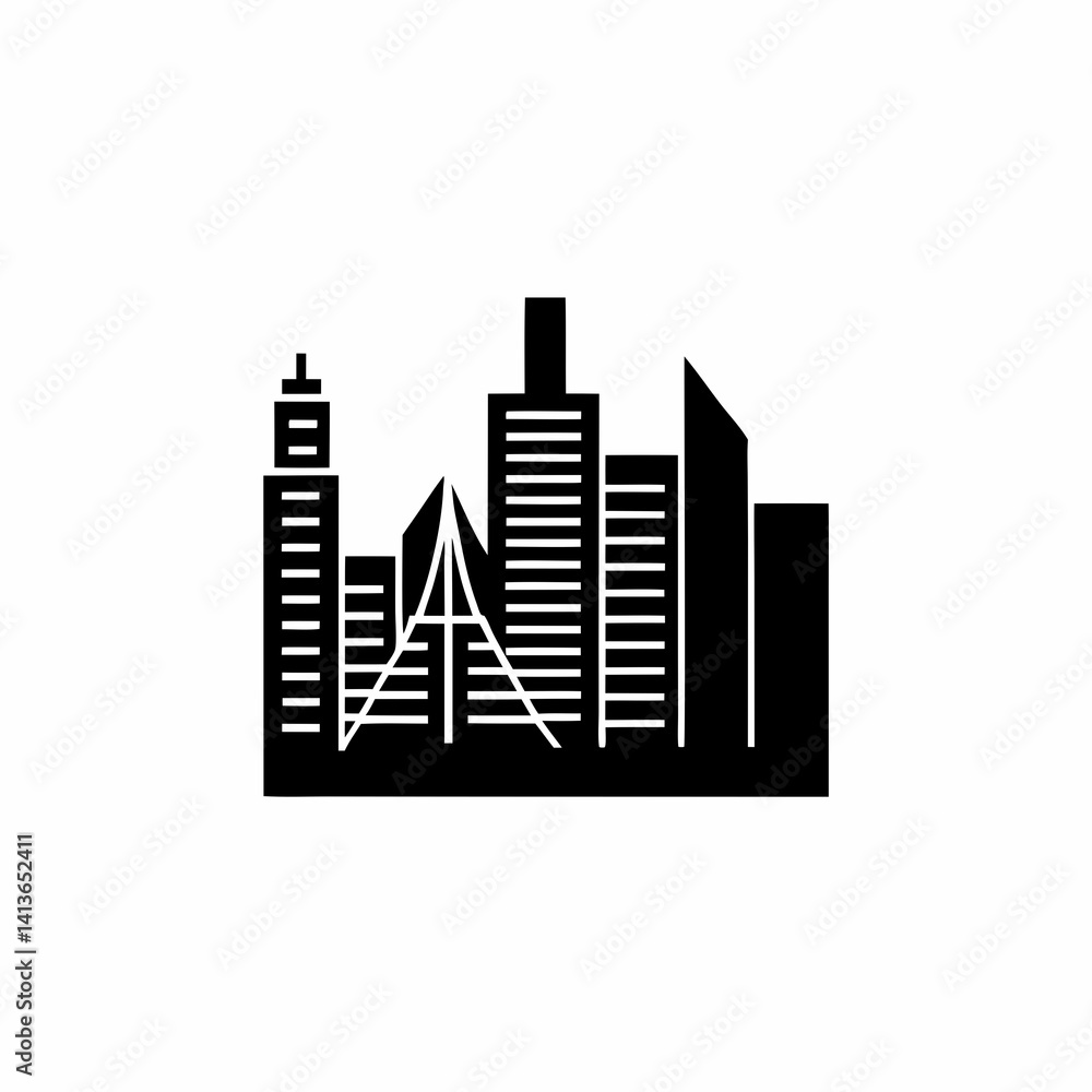Obraz premium creative details Cityscape Icon Vector Illustration