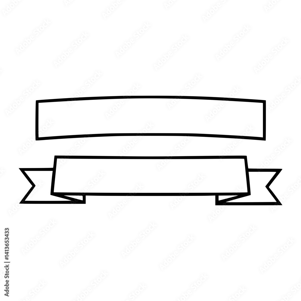 Elegant Ribbon Banner Design - Vector Illustration Elegant Ribbon Banner Design - Vector Illustration