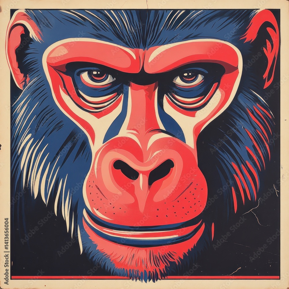 Intense portrait of a chimpanzee head. Intense portrait of a chimpanzee head.