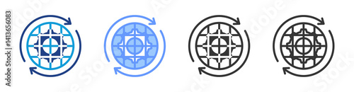 Machine Guarding Systems icon set multiple style collection