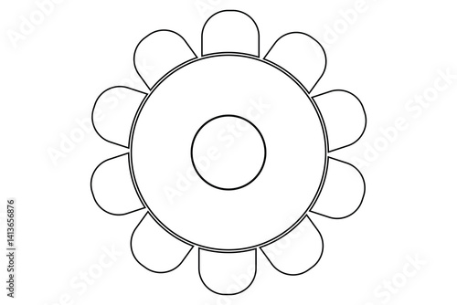 Table Seating Arrangement Icon, Dining Table seating Design vector on white background.