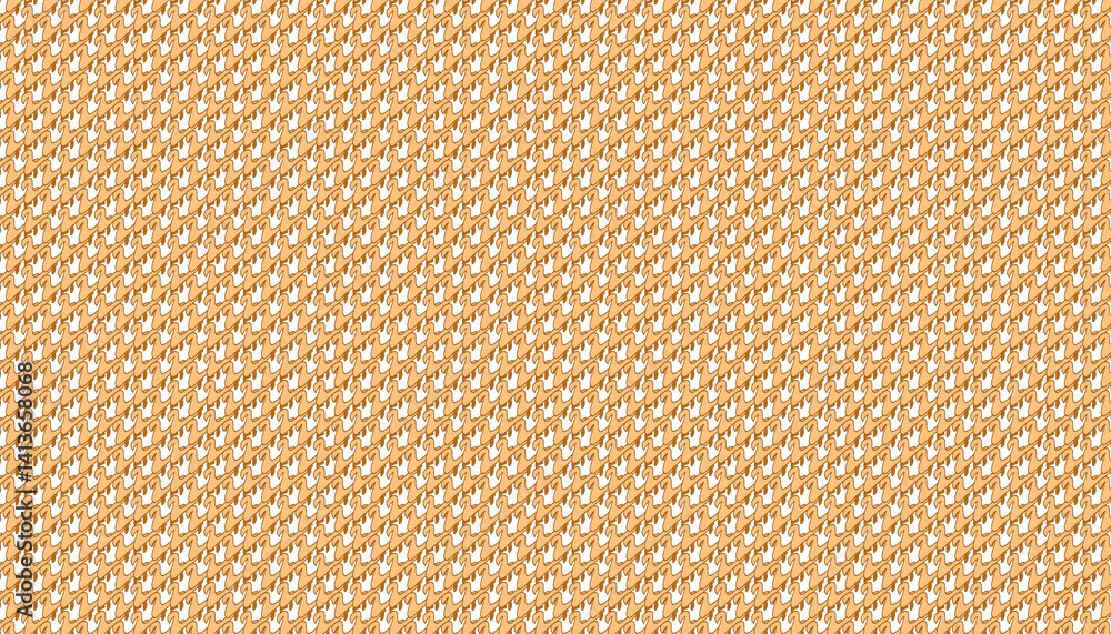 Classic seamless diagonal pattern featuring an orange and white houndstooth or dogtooth textile design background texture Classic seamless diagonal pattern featuring an orange and white houndstooth or dogtooth textile design background texture