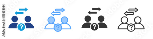 Dispute Resolution icon set multiple style collection