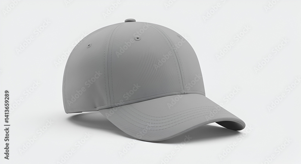 Fototapeta premium Plain baseball cap mockup isolated on white background