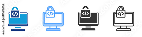 Hard Code icon set multiple style collection