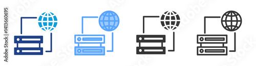 Hosting icon set multiple style collection