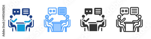 Share icon set multiple style collection