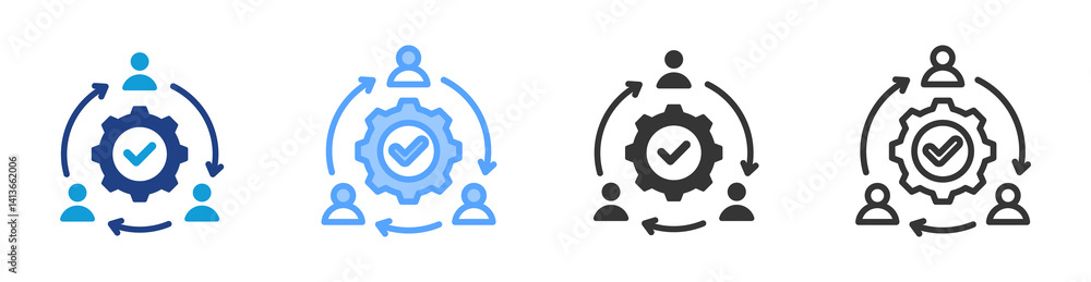 Collaboration icon set multiple style collection Collaboration icon set multiple style collection