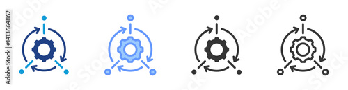 Modeling icon set multiple style collection