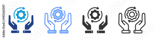 Change Management icon set multiple style collection