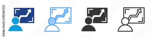 Prospective icon set multiple style collection