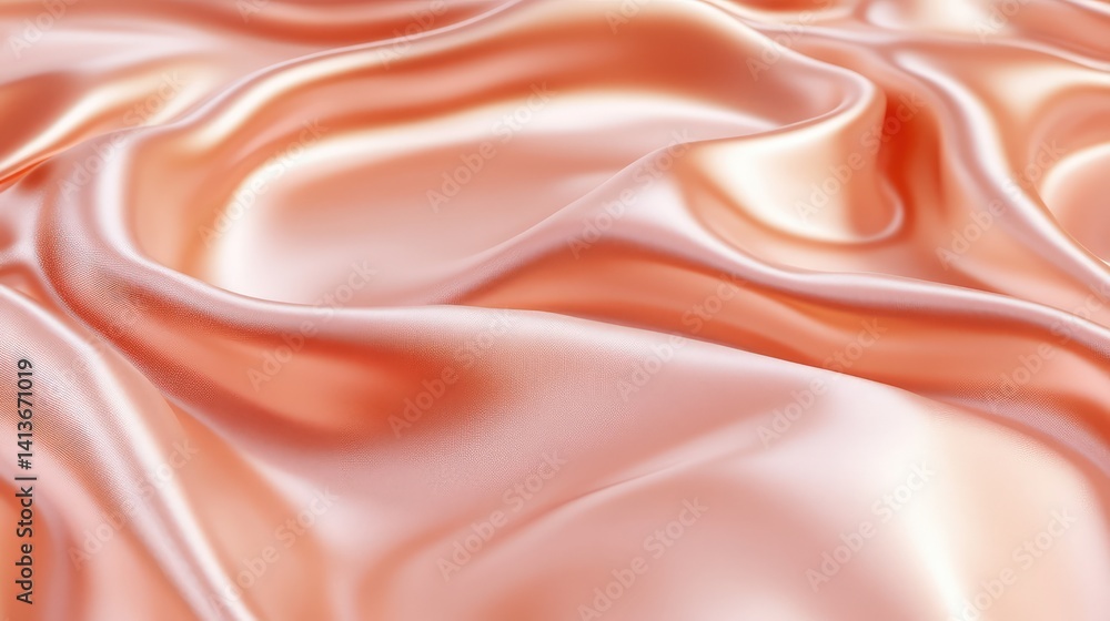 Fototapeta premium Smooth peach and pink pastel gradient background with sweet romantic ambiance and large copy space